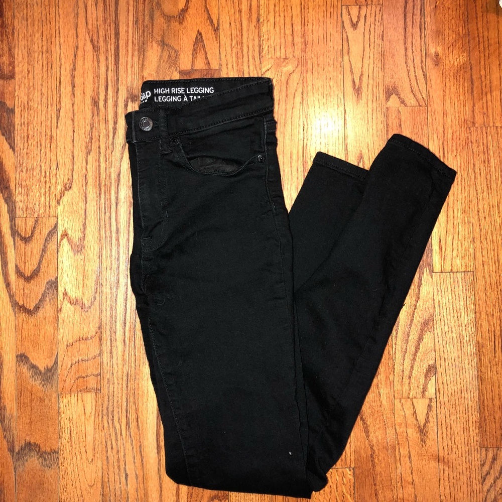 black high rise jeans